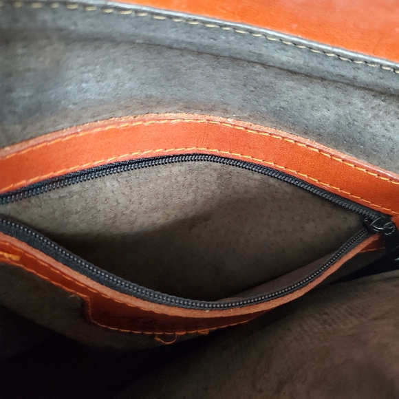 Hand Tooled Burnt Orange Leather Mexico - Picture 7 of 16